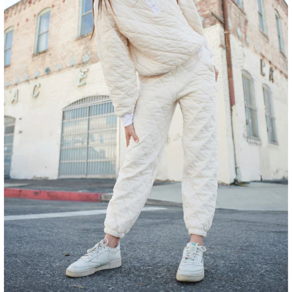 Stateside Quilted Sweatpants in Cream S $202